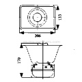 Altavoces de sirena de vehículo de forma cuadrada de 100W